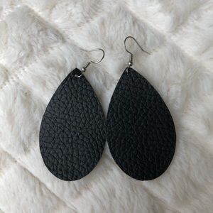Faux leather earrings